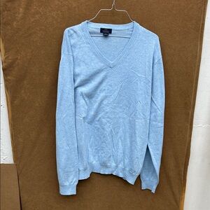 Brooks Brothers Light Blue V-Neck Sweater
